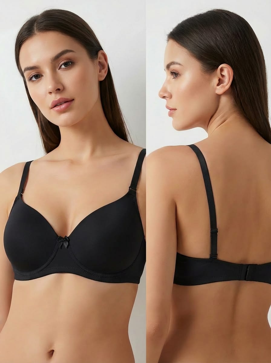 Luna Everyday Comfort Bra – Black